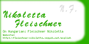 nikoletta fleischner business card